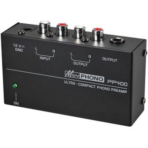 Ultra-Compact Phono Voorversterker Voorversterker Met Rca 1/4Inch Trs Interfaces Preamplificador Phono Voorversterker (Eu Plug)