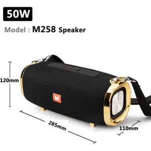 Portable Bluetooth Speaker Subwoofer 3 Dstereo 50W Outdoor Draadloos Kolom Muziek Center High Power Ondersteuning Fm/Tf/aux Caixa De Som