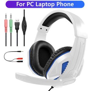 Computer Gaming Headset Pc Gamer Wired Hoofdtelefoon Met Microfoon 3.5 Jack Usb Cosque Led Bass Cascos Voor Telefoon PS4 Laptop kids