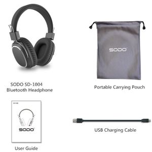 Sodo 1004 Draadloze Hoofdtelefoon Opvouwbaar Bluetooth-Compatibel 5.0 Stereo Headset Bedrade Draadloze Hoofdtelefoon Met Mic Ondersteuning Tf Card