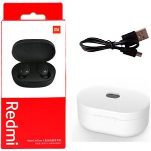 Xiaomi Redmi Airdots 2 Draadloze Bluetooth 5.0 Tws Oortelefoon Draadloze Siliconen Beschermhoes Gevallen + Oplaadkabel