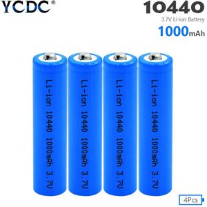 1/2/4 Pcs 3.7V Volt 1000Mah 10440 Lithium-Ion Lithium Li-Ion Batterijen Vervanging Cellen voor Torch Elektrische Scheermes Muis