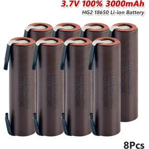Panasonic 1/2/4/6/8/10X3.7 V Oplaadbare 18650 Lithium Ion Bateria real 3000 Mah 3.7 V HG2 18650 Batterij Pilas Met 2 Tabs