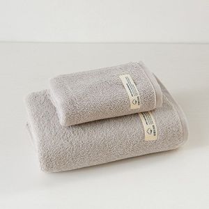2 Stuks Handdoek Set Grijs Gezicht Handdoek + Badhanddoek 100% Katoen Effen Blauw Roze Melk Wit 70*140cm Strand Toalla Voor Home Hotel Полотенце