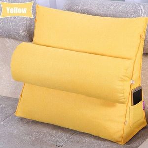 Baby Bed Couch Stoel Driehoekige Rugleuning Kussen Grote Wedge Rugsteun Kussens Katoen Linnen Bed Lounger Tv Lezen Kussen