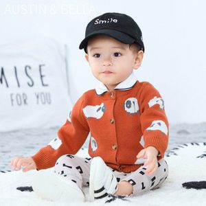 Baby Boy Truien Gebreide Tops Pasgeboren Gebreide Kleding Leuke Koe Vest Herfst Winer Baby Breigoed Kinderen Outfits Kleding