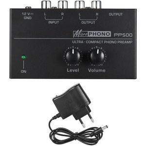 Phono Voorversterker Voorversterker Met Niveau & Volumeregeling Rca Input & Output 1/4 Accessoires