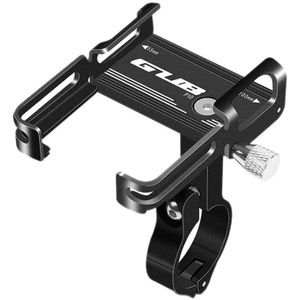 Gub Aluminium Legering Fiets Telefoon Houder Motorfiets Stuur Mount Handvat Telefoon Ondersteuning Voor 3.5-6.2 Inch Smartphone Black