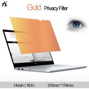 14inch (310mm * 174mm) Goud Privacy Filter Anti-glare scherm beschermende film, voor Notebook 16:9 Laptop Skins Computer Monitor film