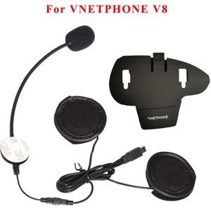 10Pin Mini Usb Jack Microfoon Luidspreker Headset En Helm Intercom Clip Voor Vnetphone V8 Intercom Motorfiets Bluetooth