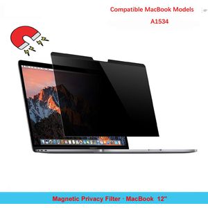 Magnetische Privacy Filter Laptop Anti-Glare Screen Protector Zwart Voor Macbook 12 &quot;A1534