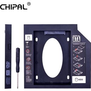 Chipal Plastic Materiaal Universele 2nd Hdd Caddy 12.7 Mm Sata 3.0 Voor 2.5 &quot;Ssd Hdd Case Behuizing Voor Notebook oneven Dvd/CD-ROM