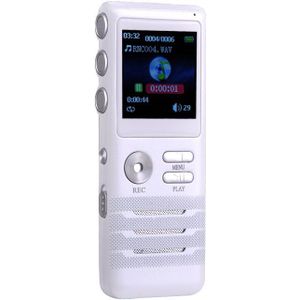 8Gb Mini Digital Voice Recorder Dictafoon Dual-Core Stereo Ruisonderdrukking Functie Wit Hoge MP3 speler