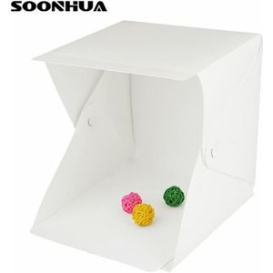 Soonhua Draagbare Vouwen Lightbox Fotografie Studio Softbox Led Light Soft Box Tent Kit Voor Telefoon Dslr Camera Foto Achtergrond