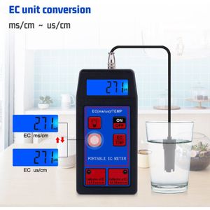 EC-8423 Digitale Ec Meter 2 In 1 Temp Ec Tester Geleidbaarheid Meter Water Test Tool Voor Zwembad Water Drinken aquarium Lab