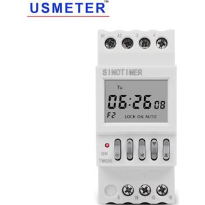 2 kanalen Aparte Uitgang 7 Dagen Programmeerbare Tijd Klok Schakelaar 1 Tweede Interval Timer Klok 8 OFF 8 OP DIN Rail