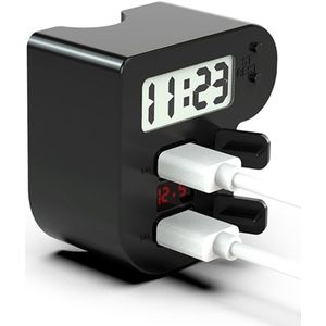 Motorfiets Mobiele Telefoon Dual USB Car Charger 2.1A Digitale Voltmeter Gauge Auto Charge 2 poort voor iPhone Samsung