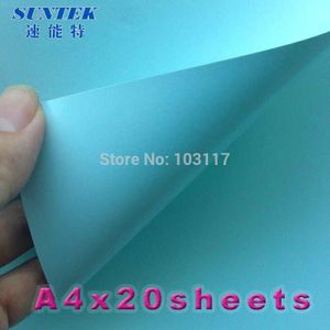 (20 stks/partij) Water Transfer Decal Papier met Blauwe Gebaseerd Decal Papier Print door Inkjet Printer