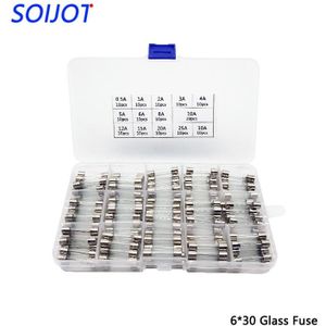 150 stks/doos 6*30mm Quick Glaszekering Gevarieerd Kit Fast Blow 0.5A 1A 2A 3A 5A 6A 8A 10A 12A 15A 20A 25A