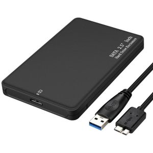 2.5 inch USB 3.0 SATA Hd HDD Drive Externe HDD Behuizing zwart Case Tool Gratis 5 Gbps Ondersteuning UASP voor SSD/2 TB Harde Schijf