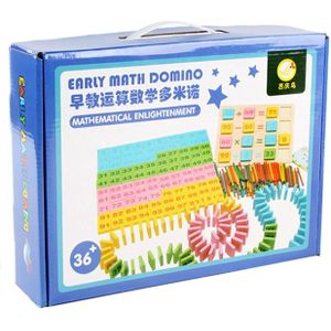 Multifunctionele Kinderen Vroege Educatief Houten Domino Sets Met Cijfers Rekenkundige Sticks En Board Voor 5-7 jaar Oud