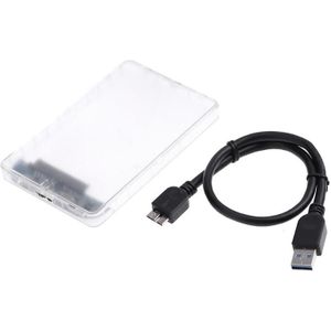 Usb Naar Sata Hdd Case Clear 2.5 Inch USB3.0 Naar Sata 3.0 Tool Gratis 5 Gbps Ondersteuning 3 Tb Uasp protocol Harde Schijf Behuizing Geschenkdoos