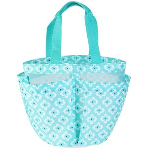 Badkamer Douche Tote Caddy Zak Bloem Gedrukt Draagbare 420D Oxford Doek Bad Tote Organizer Pouch