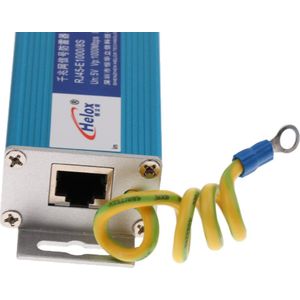 Gigabit Ethernet Surge Protector - RJ45 Lightning Protection Device - LAN Network Thunder Arrestor - 1000 Mbps