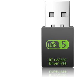 Draadloze Wifi Bluetooth Adapter 600Mbps Usb Wifi Adapter Ontvanger 2.4G Bluetooth V5.0 Netwerkkaart Zender Ieee 802.11b/g/n