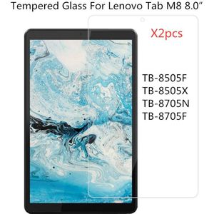 2 stuks 0.3mm Screen Protector Voor Lenovo Tab M8 8.0 Gehard Glas Anti-kras Tablet Beschermfolie Voor TB-8505F 8705F 8505X
