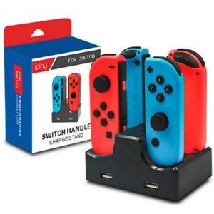 Controller Lader Dock Voor Nintendo Switch 6 In 1 Charging Stand Station Voor Nintend Schakelaar Vreugde-Con En Pro controllers