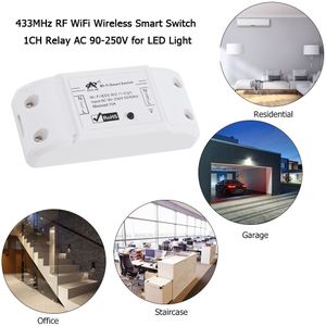433Mhz Rf Wifi Draadloze Smart Switch 220V Smart Home Elektrische Geschakelde Voor Led Licht
