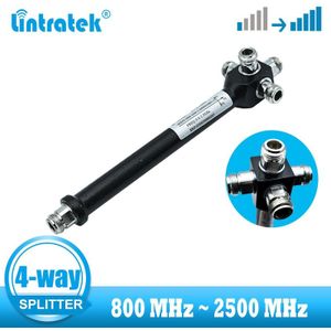 4 Way Power Divider Splitter 800 ~ 2500 Mhz 2G 3G 4G Splitter Voor Gsm 900 Cdma lte 1800 Versterker Aansluiting Meer Indoor Antenne