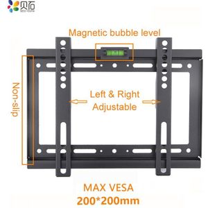 Universele Vaste TV Muurbeugel Vaste Flat Panel TV Stand Houder Frame voor 14-32 Inch Plasma TV HDTV LCD LED Monitor