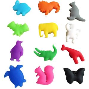 12Pcs Silicone Animal Party Wijnglas Marker Charms Drinken Maatje Cup Identificatie Cup Identifier Cup Labels Tag Borden