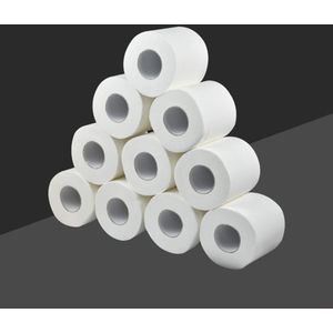 10 Rolls/Pack Toiletpapier Bulk 3 Lagen 120G Witte Zachte Platbinding Wc Papier Voor Thuis Keuken badkamer Benodigdheden