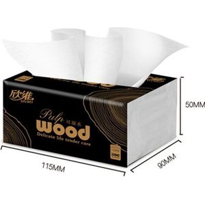 6 Zakken Hout Toiletpapier 4Ply Geen Chemische Handdoeken Papier 70 Sheets 17 X11.5cm