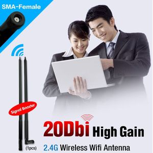 Goedkope + 20dBi 2.4 Ghz Booster Draadloze Wlan RP-SMA Antenne Wifi Voor Router Pci Card en Hoge Signalen