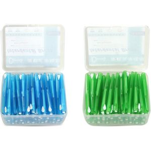 60Pcs Push-Pull Rager 0.7 MM Dental Tooth Pick Interdentale Cleaners Orthodontische Draad Tandenstoker Tandenborstel Oral Care