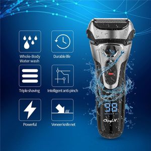 Wasbare Scheren Scheermes Mannen Oplaadbare Scheerapparaat Led Baard Haar Trimmer Snor Cutter Pop-Up Clipper Snelle Opladen Batterij 50