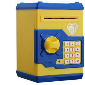 Mini cartoon multifunctional flash can set password children's puzzle plastic ATM toy safe