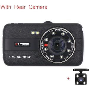 Olysine 4 Inch Full Hd 1080P Auto Dvr Camera Dual Lens Dash Cam Ips Auto Video Recorder Metal Shell registrator Met Twee Camera