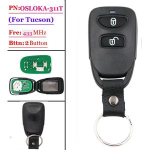 (1 stks) 2 Knoppen Vervanging Afstandsbediening Key 433 MHZ voor Hyundai Tucson Elantra