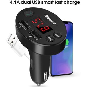 12V ~ 24V Auto Bluetooth 5.0 MP3 Speler Handsfree Car Kit Fm-zender Tf Card U Disk Snelle dual Usb Telefoon Oplader Power Adapte