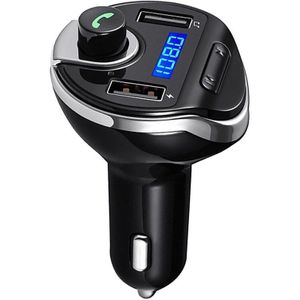 Auto Bluetooth 4.2 Fm-zender T20 Carkit Handsfree Ontvanger O Muziek Lcd Mp3 Speler Dual Usb Car Charger