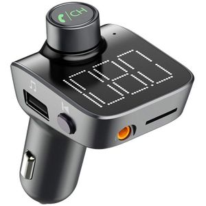 T15 Bluetooth 5.0 Aux Ontvanger Auto Mp3 Speler Fm-zender Dual Usb Autolader Usb Flash