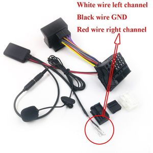 Biurlink Autoradio Bluetooth 5.0 Muziek Aux Kabel Microfoon Handsfree Adapter Harness Kit Voor Bmw E60-E66 E70 E82 E87 E90 e92