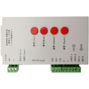 Rgb Led Controller K-1000C/T-1000S Sd-kaart Pixels Controller, Voor WS2812B WS2801 WS2811 APA102 DC5 ~ 24V