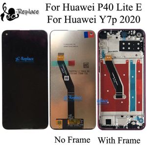 Zwart 6.39 Inch Voor Hua Wei P40 Lite E ART-L29 / Y7p ART-L28 Lcd Touch Screen Digitizer Vergadering met Frame