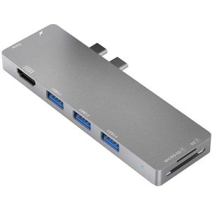 Type-C Usb 3.0 Hub 8 In 1 Multi Port Adapter Dock Aluminium Type C Combo Hub Voor Macbook pro
